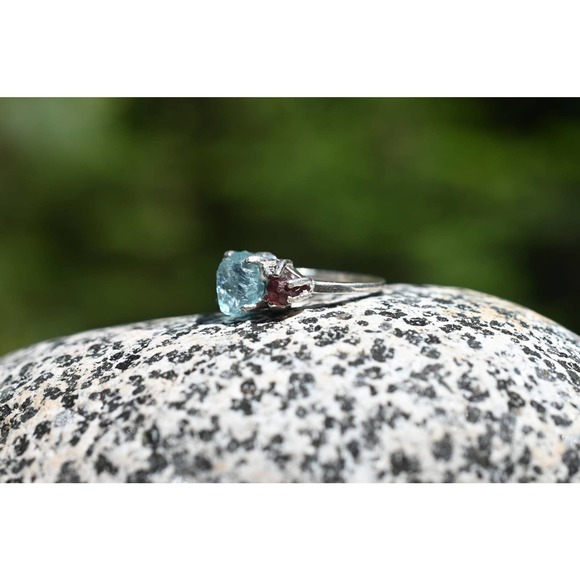 Alternative Wedding Ring Raw Diamond Engagement Ring Size 5 Diamond Ring… - Picture 3 of 3